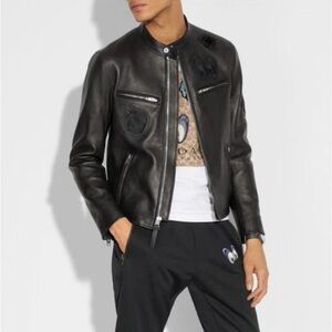 NWT Disney X Coach 34201 Spooky Eyes Racer Jacket Black MSRP $1200 175/96A